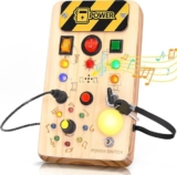 לוח פעילות מוזיקלי מעץ לפעוטות